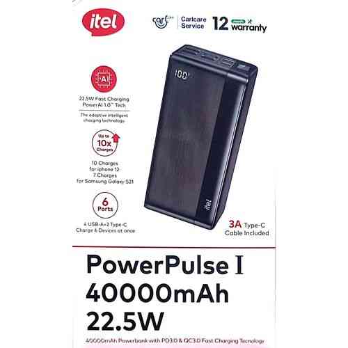 Itel 40000mAh PowerPulse I 22.5W Power Bank